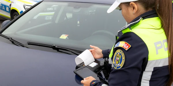 Amenda rutieră cu tableta la Sibiu Foto Dan Claudiu Buzdugan 