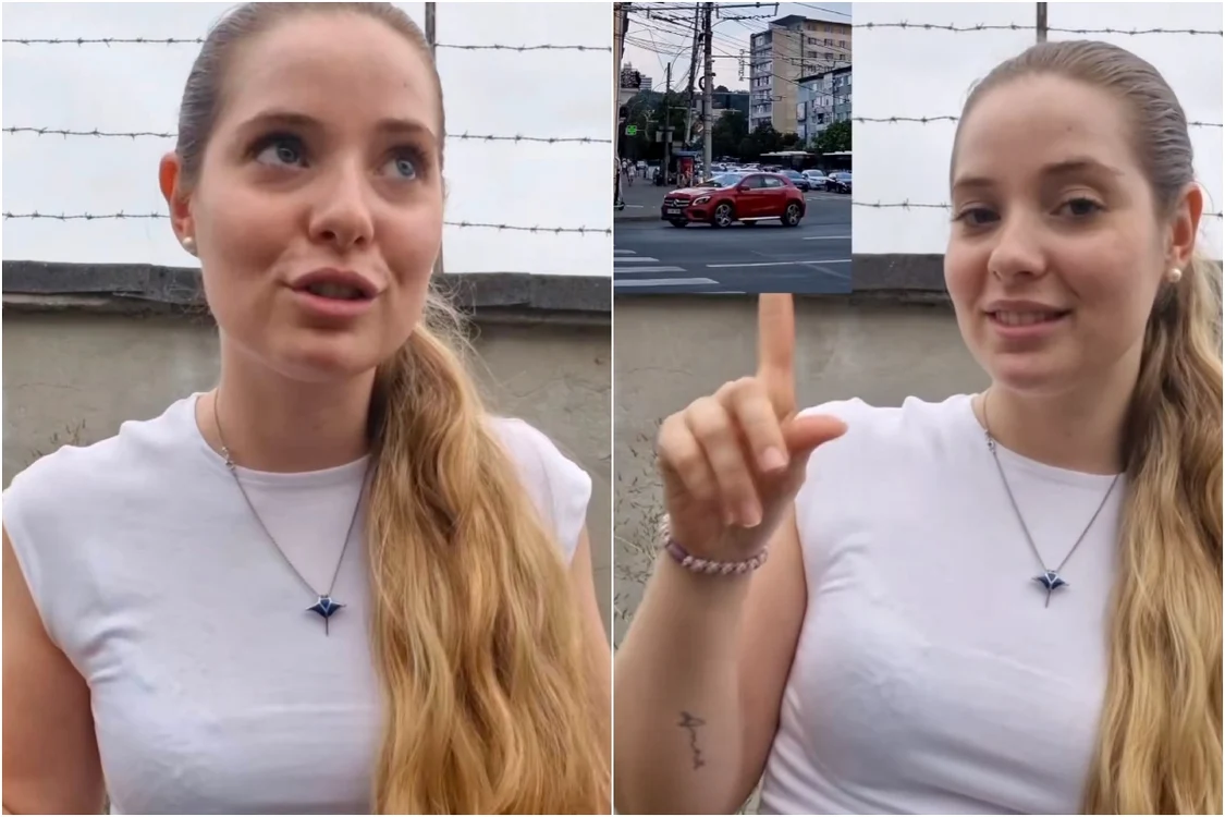 Tânără din Spania, speriată după ce a ajuns în România. Foto: captură video TikTok