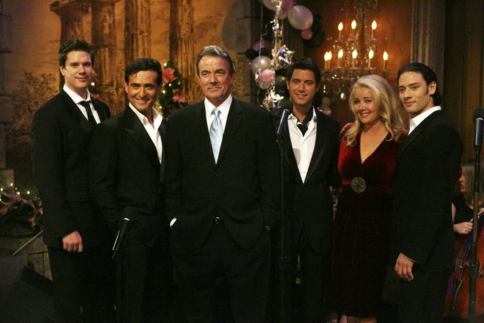 Eric Braeden, alături de o parte dintre colegii lui din serial