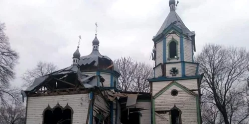 Biserica ortodoxa din Jitomir distrusa de armata rusa FOTO Jitomir Info