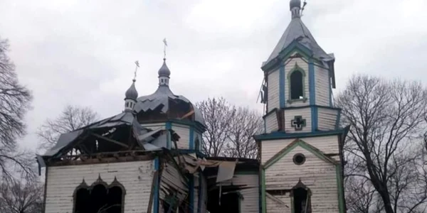 Biserica ortodoxa din Jitomir distrusa de armata rusa FOTO Jitomir Info