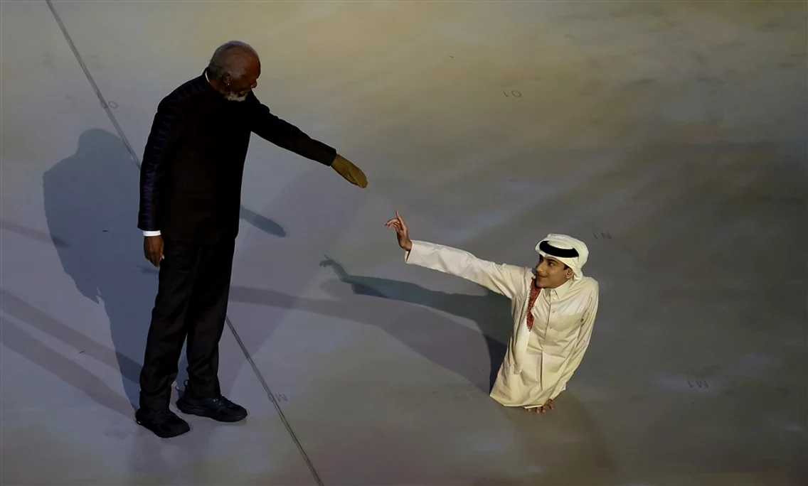 Ghanim Al Muftah si Morgan Freeman Foto EPA EFE