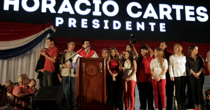 Horacio Cartes a câştigat scrutinul, obţinând 46% din voturi FOTO Reuters