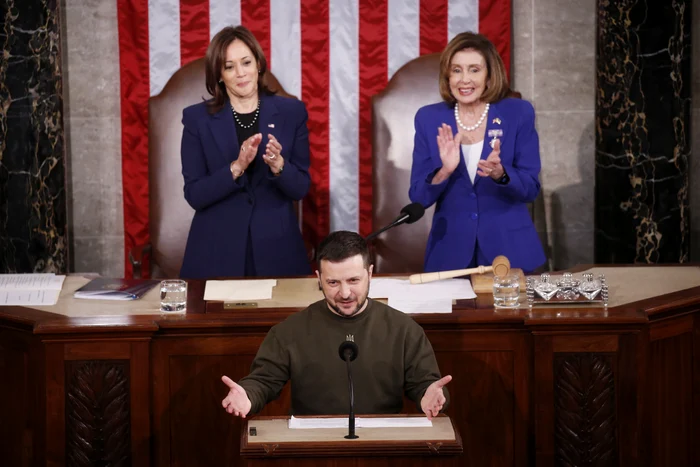 Volodimir Zelenski a ținut un discurs în Congresul american FOTO EPA-EFE