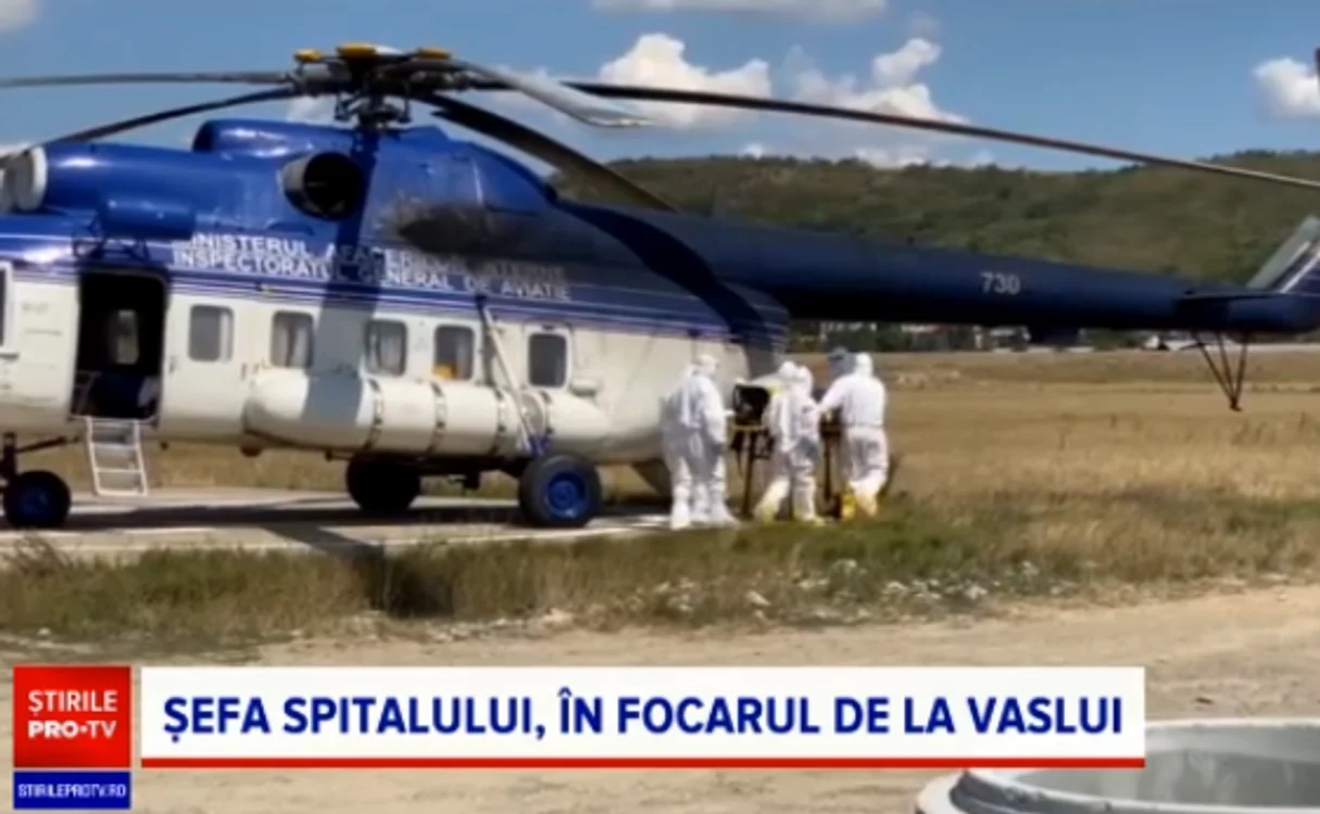 
    Ana Rinder a fost preluată în stare gravă de un elicopter al MAI și transportată la Institutul Matei Balș din Bucureștifoto: captură PRO TV  