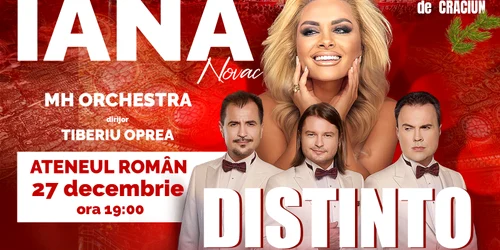 Renumita soprană Iana Novac continuă tradiția concertelor de Crăciun la Ateneul Român