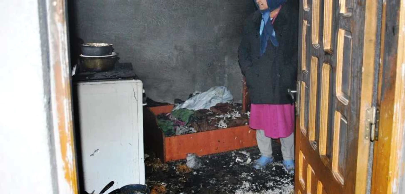 Camera distrusă de foc Foto:ISU Călăraşi