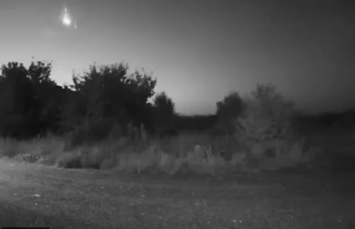 Meteoritul a fost observat din Valea Jiului FOTO Captură video