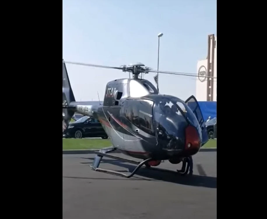 Elicoperul care a dus invitaţi la Clubul Nuba Captură video