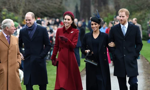 Meghan, Harry, Kate, William și Charles la Sandringham în 2018, Profimedia jpg