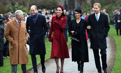 Meghan, Harry, Kate, William și Charles la Sandringham în 2018, Profimedia jpg