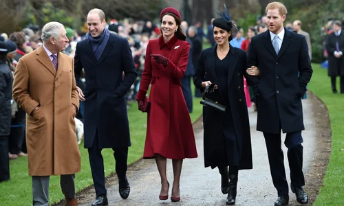 Meghan, Harry, Kate, William și Charles la Sandringham în 2018, Profimedia jpg