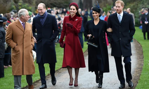 Meghan, Harry, Kate, William și Charles la Sandringham în 2018, Profimedia jpg