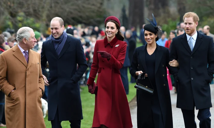 Meghan, Harry, Kate, William și Charles la Sandringham în 2018, Profimedia jpg