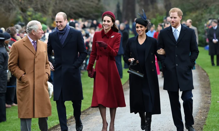 Meghan, Harry, Kate, William și Charles la Sandringham în 2018, Profimedia jpg
