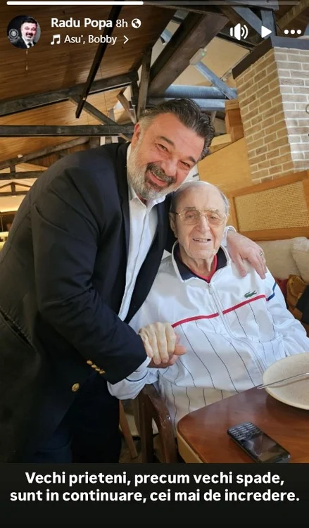 Radu Popa, alături de Viorel Păunescu FOTO Captură Facebook