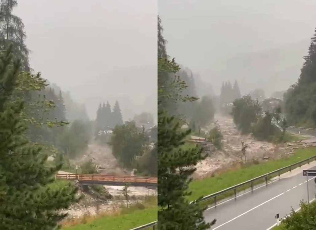 Mai multe poduri au fost distruse de viitură FOTO Captură video