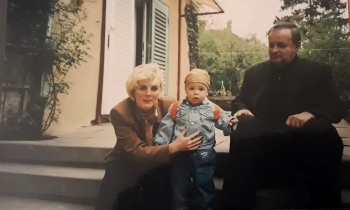 Cristian Țopescu, alături de Sebastian mic și ultima soție
