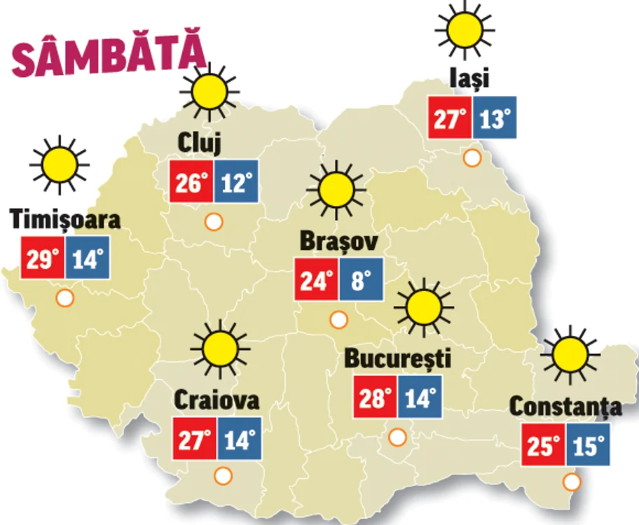 Prognoza meteo 6 iunie aduce vreme caldă cu mult soare