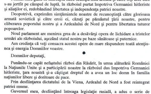 Discursul Regelui Mihai din 1946, partea I
