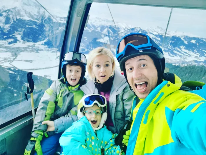 Cosmin Stan, soția Oana și cei doi copii