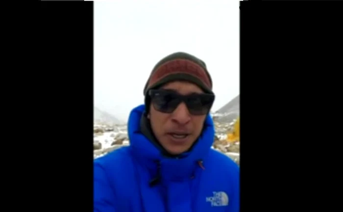 Arjun Vajpai a fost prins de seism pe muntele Everestcaptură video