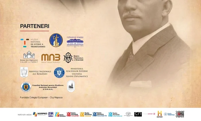 Afișul expoziției „Alexandru și Ion Lapedatu – două destine dedicate României”, la Muzeul Național de Istorie a României 