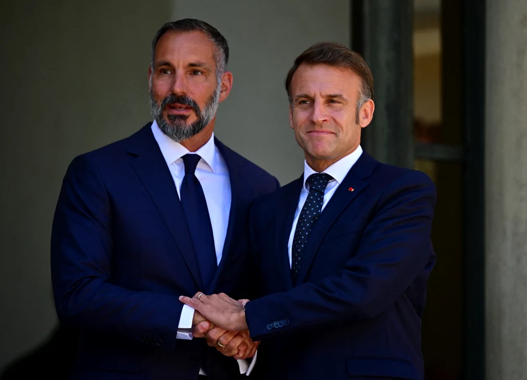 Prinţul Rahim și Emmanuel Macron profimedia 1020944911 jpg
