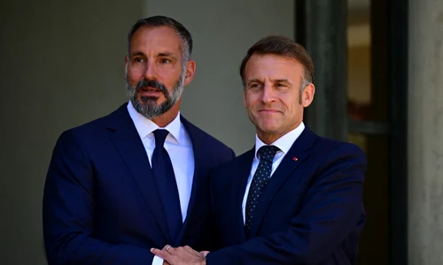 Prinţul Rahim și Emmanuel Macron   profimedia 1020944911 jpg