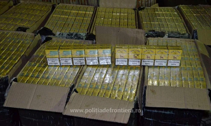 Ţigări decontrabandă Foto: ITPF Sighet