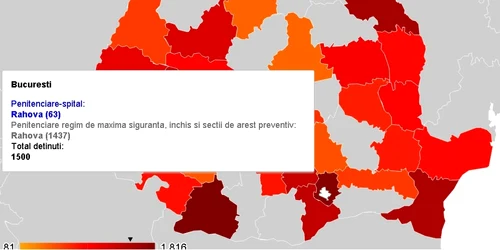 harta penitenciare romania FOTO wall-street.ro