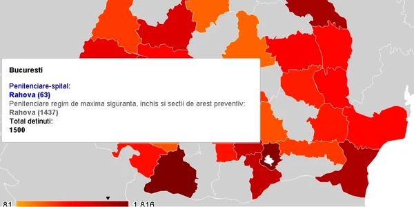 harta penitenciare romania FOTO wall-street.ro