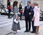 Regina Rania și Brigitte Macron pe tocuri la Palatul Elysee, cu Emmanuel Macron și Regele Abdullah.