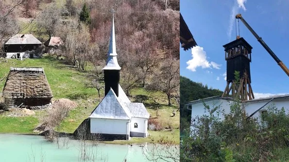 Biserică din Apuseni, demontată din calea apelor poluate cu metale grele / FOTO jpeg