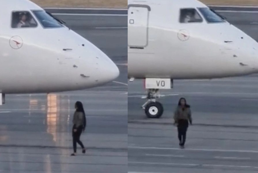 Incident bizar. O femeie a fost arestată după ce a fugit pe pistă ca să prindă avionul VIDEO
