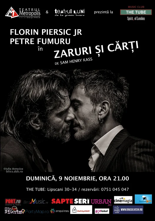 Afişul piesei "Zaruri şi cărţi"