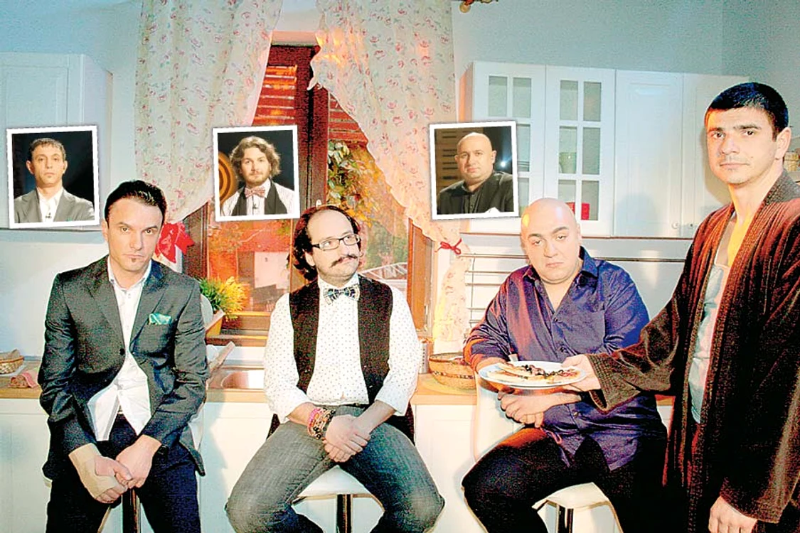 Sorin Bontea, Florin Dumitrescu și Cătălin Scărlătescu, imitaţi genial de actorii de la “Mondenii” (Foto: Prima TV)