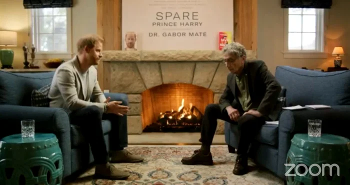 Prințul Harry și dr  Gabor Mate, live, Profimedia (2) jpg