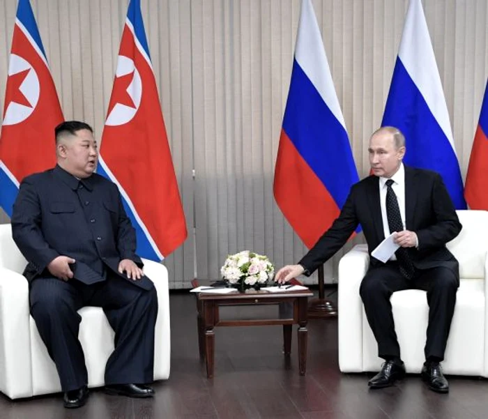 Summit intre Vladimir Putin si Kim Jong-un la Vladivostok FOTO EPA-EFE