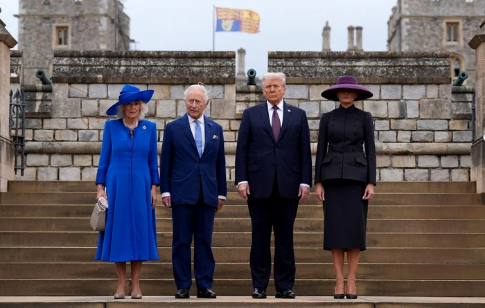 Melania și Donald Trump alături de Regele Charles și Regina Camilla foto profimedia (1) jpg