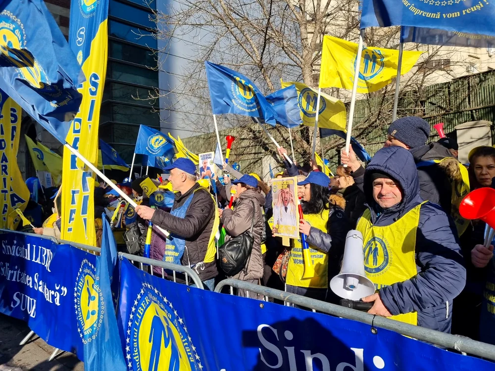 Protestele anterioare ale membrilor Federației Solidaritatea Sanitară - Foto Facebook