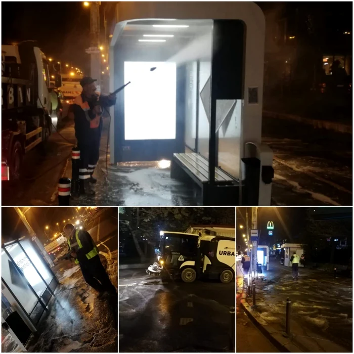 Ciprian Ciucu: Nu îmi aduc aminte ca în Bucureşti să fi văzut vreodată spălarea mobilierului stradal, noroc că a mai plouat Foto: Facebook Ciprian Ciucu