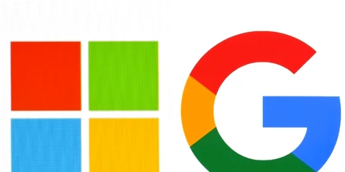 Colaj Microsoft Googgle sigla logo FOTO Shutterstock