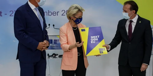 PNNR la spitalul de Urgenta Bucuresti Klaus Iohannis Florin Citu Ursula von der Leyen FOTO  27 septembrie 2021 Inquam Photos / Octav Ganea 