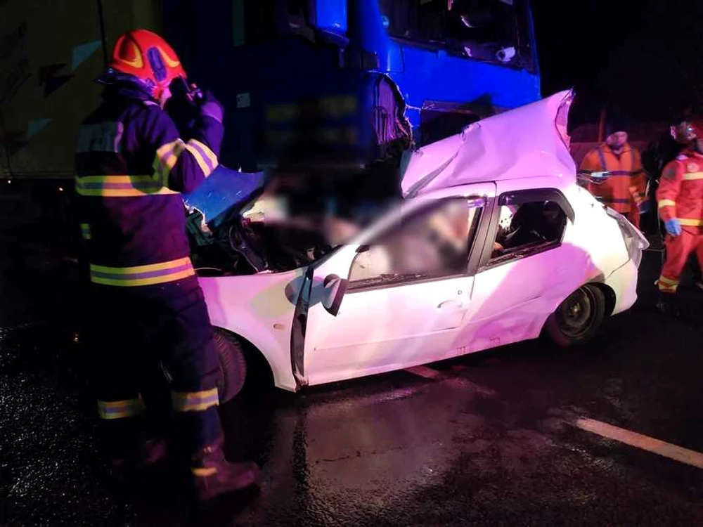 Locul accidentului cu un echipaj medical