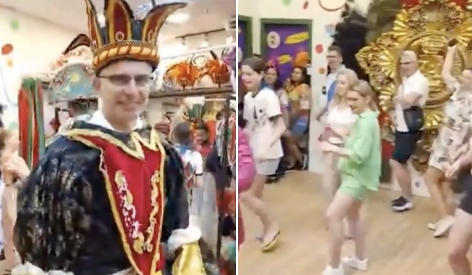 Liderul partidului se distrează în Brazilia la o petrecere tematică. Subprefectul din Vaslui s-a costumat ca Joker. Vezi VIDEO!