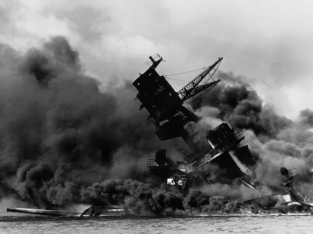Nava de luptă USS Arizona, scufundată/FOTO: Wikipedia