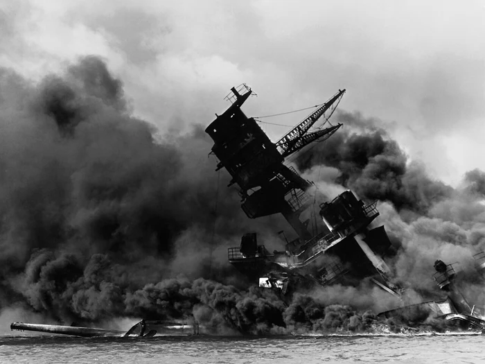 Nava de luptă USS Arizona, scufundată/FOTO: Wikipedia