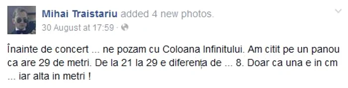 Trăistariu se laudă pe net cu bărbăţia lui