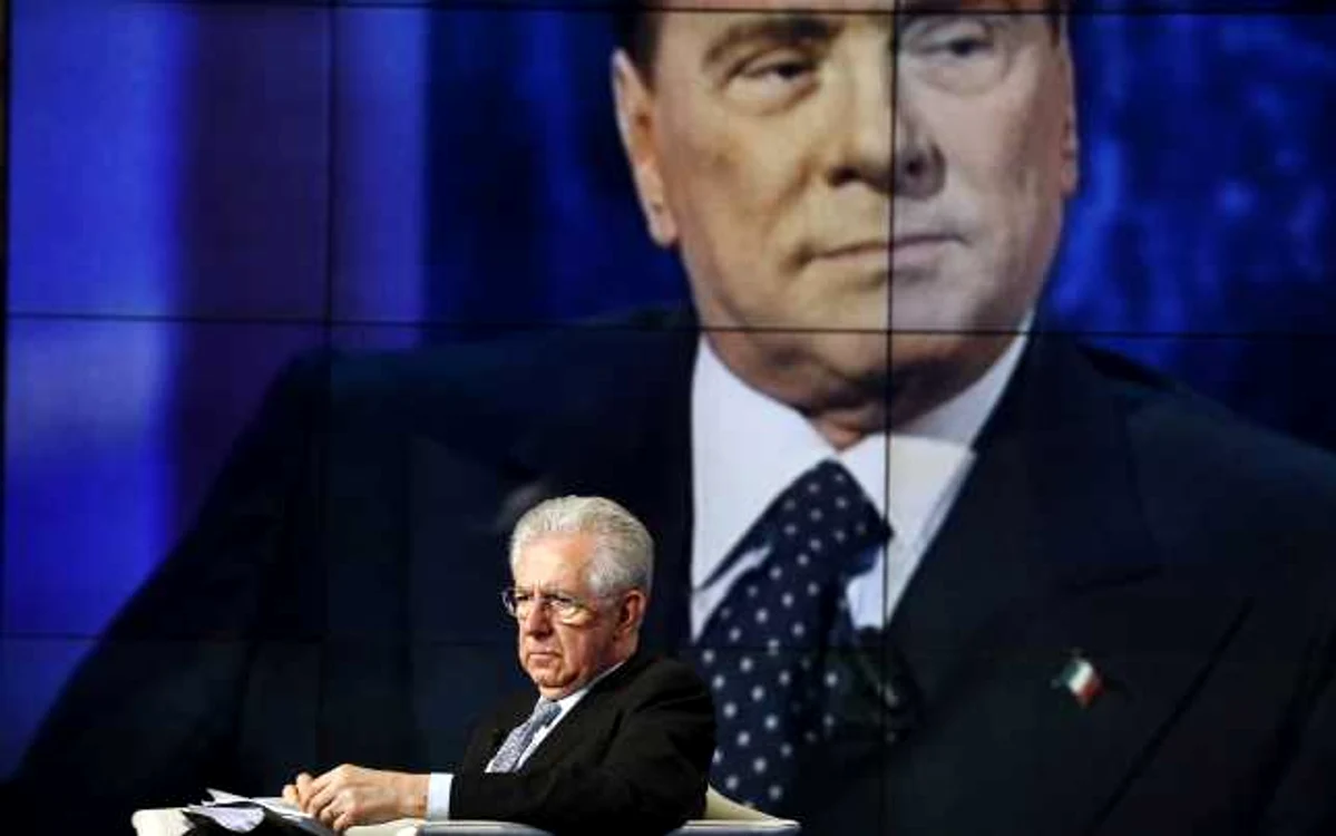 Silvio Berlusconi spune că nu face nicio coaliţie cu Monti, fiindcă guvernul condus de acesta a aruncat Italia în recesiune FOTO Reuters